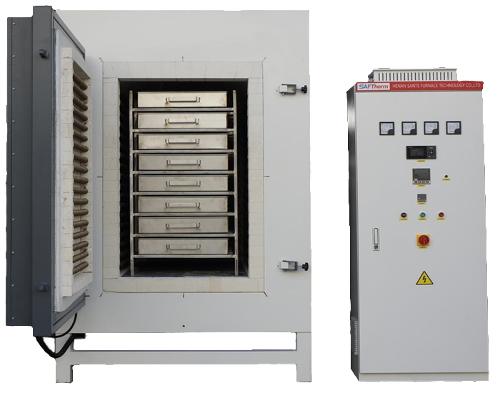 Промышленная камерная печь с ручным открыванием дверцы SafTherm JST-1000-1200W